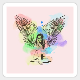 Colourful Angel Sticker